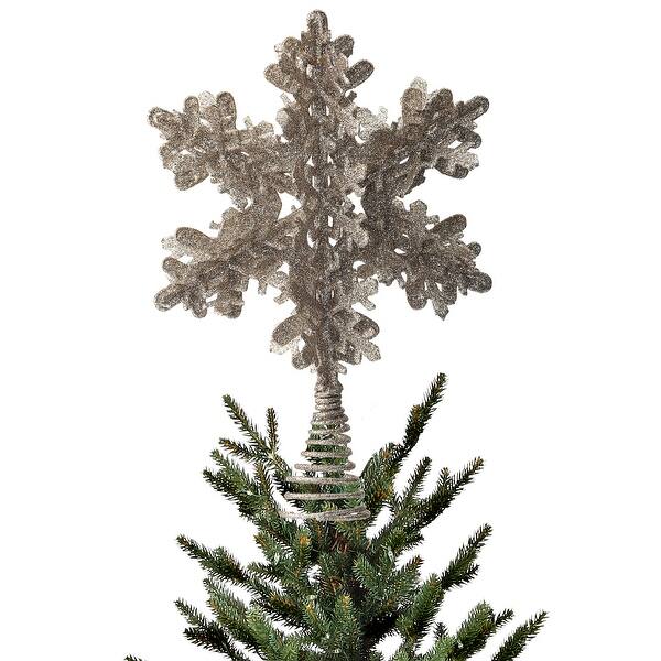 12" Glitter 3D Snowflake Tree Topper Bed Bath & Beyond 34546840